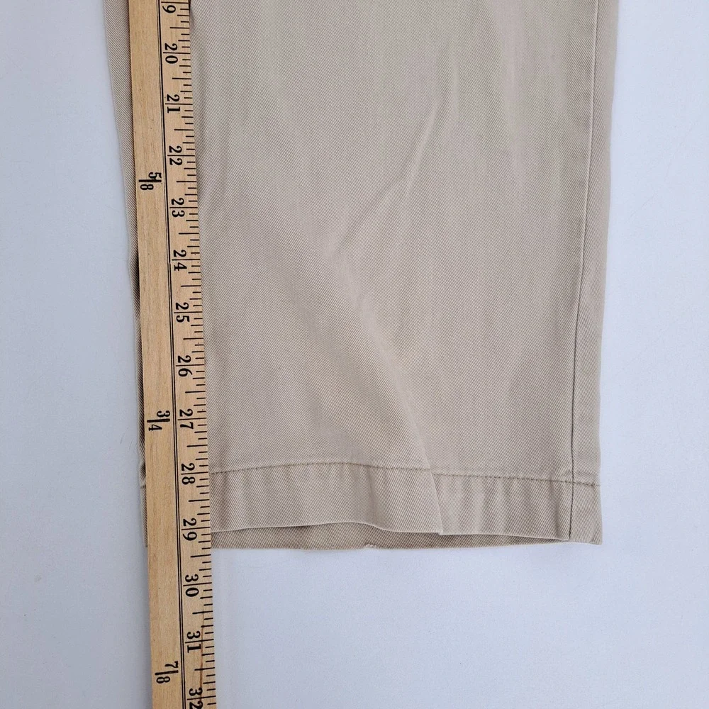 Polo Ralph Lauren Chino Pants Mens 36x30 Cotton Khaki Pleated Straight Leg Tan - Picture 8 of 11